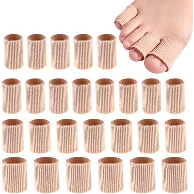 Fabric Finger Toe Protector Separator Applicator Pedicure Corn Callus Remover Hand Pain Relief Soft Silicone Tube Foot Care Tool