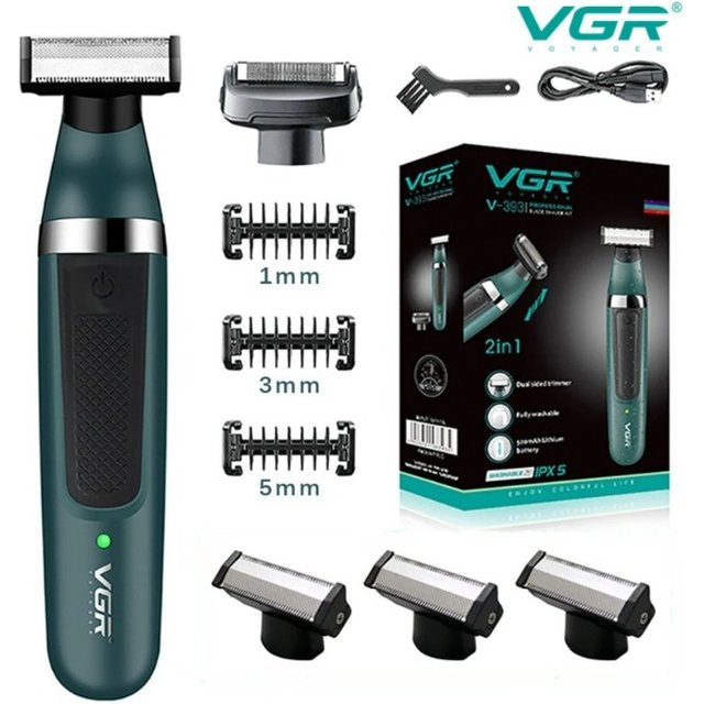 VGR Beard Hair Trimmer One Blade Rechargeable Facial Body Razor Waterproof Electric Shaver Shaving Machine for men & Women V-393
