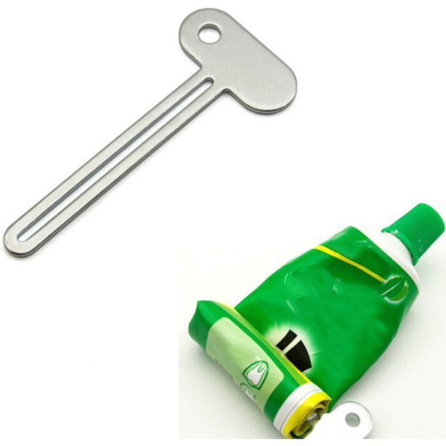 Bathroom Accessories Metal Toothpaste Squeezer Stainless Steel Tube Squeezer Key Roller Tube Creams Paint Squeezer Tool
