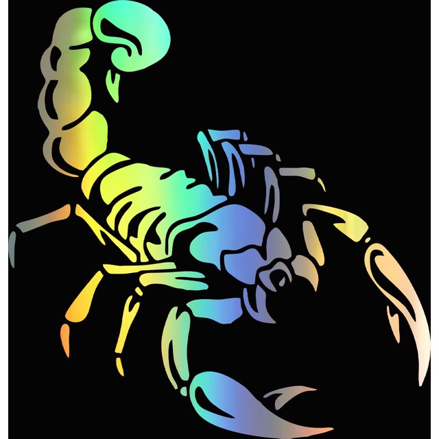 G134 19.3X20CM Personality Scorpion Car Sticker And Decals Reflective Laser Car Styling 3D Stickers Waterproof Sunscreen