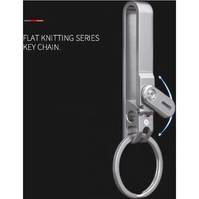 Porte-clés de voiture à serrure magnétique en alliage de titane, boucle de suspension avec boucle de ceinture, accessoire EDC léger anti-perte pour hommes
