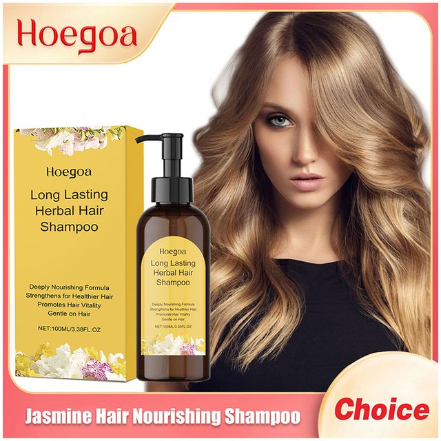 Jasmine Hair Nourishing Shampoo Repair Damaged Improve Thicken Scalp Irritating Treatment Control Dandruff Hair Growth Shampoo
