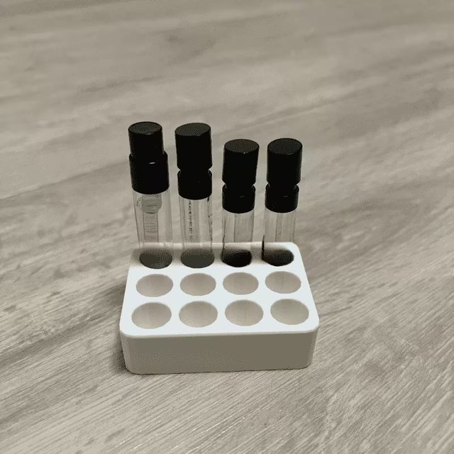 Desktop Perfume Sample Storage Display Tray Compatible With 10mm Diameter Mini Sample Vials Cosmetic Organizer Rack