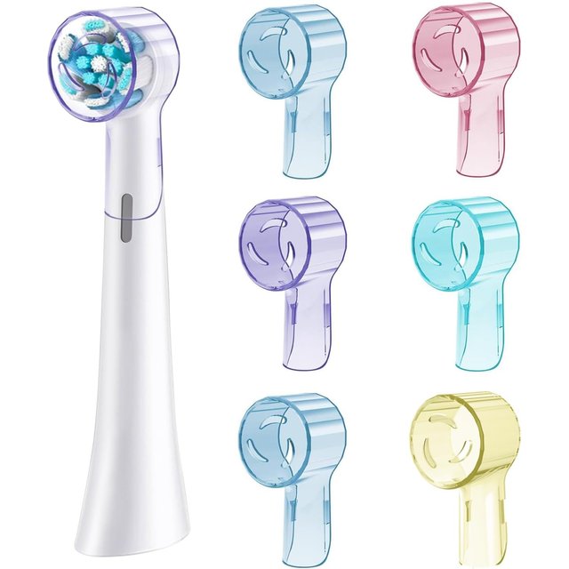 6 Pack Toothbrush Dustproof Covers Caps for Oral B IO Bruan Pro 1000 Electric Toothbrush Head Replacement Heads Travel & Home