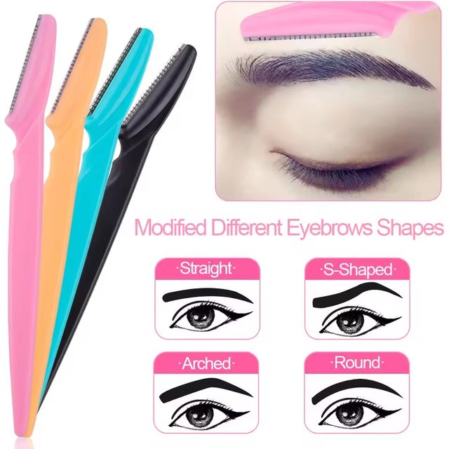 3/30/40Pcs Eyebrow Trimmer Makeup Beauty Tools Safe Eye Brow Razor Face Body Hair Removal Shaver Blades Eyebrows Shaping Knife