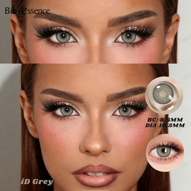 Bio-essence Grey Eyes Colored Contacts Lenses Brown Lens Blue Eyes Natural Colored Pupils Eye Cosmetics for Party Daily Makeup
