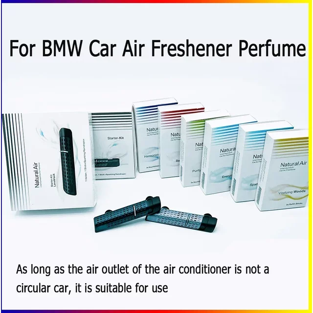 Parfum désodorisant pour voiture BMW, 5 odeurs, sortie d'air originale, Clip d'aromathérapie, accessoires d'intérieur automobile, parfum solide
