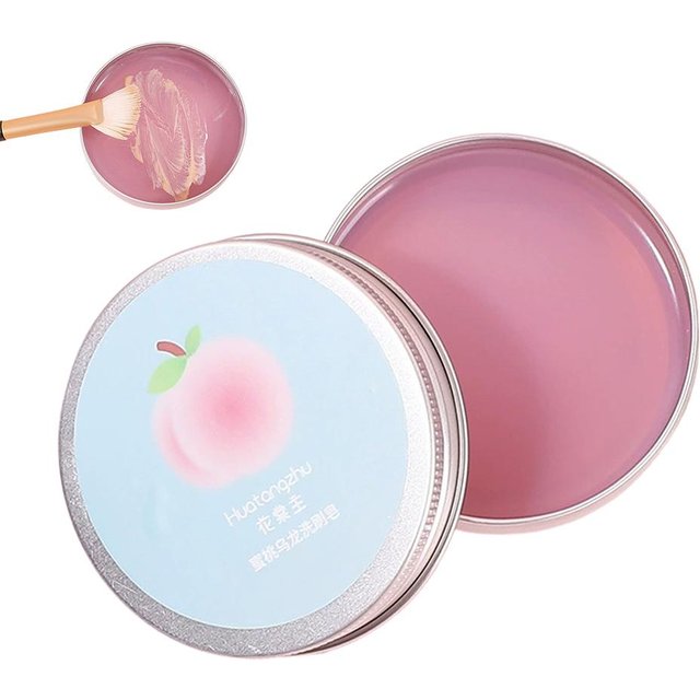 Makeup Brush Cleaner Soap with Silicone Mat, Deeply Cleans Waterproof Makeup for Synthetic & Natural Makeup Brushes & Sponges