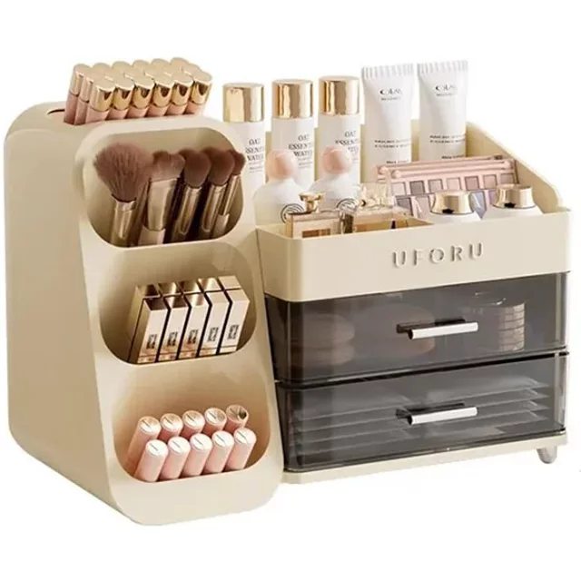 Makeup Organizer With Drawers Large Cosmetic Skincare Jewelry Perfume Storage Box For Home Countertop Vanity Bathroom Bedroom