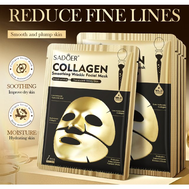Sadoer Gold Collagen Mask Moisturizing Anti-Aging Anti-Wrinkle Mask Sheet Collagen Mask Skin Care Products