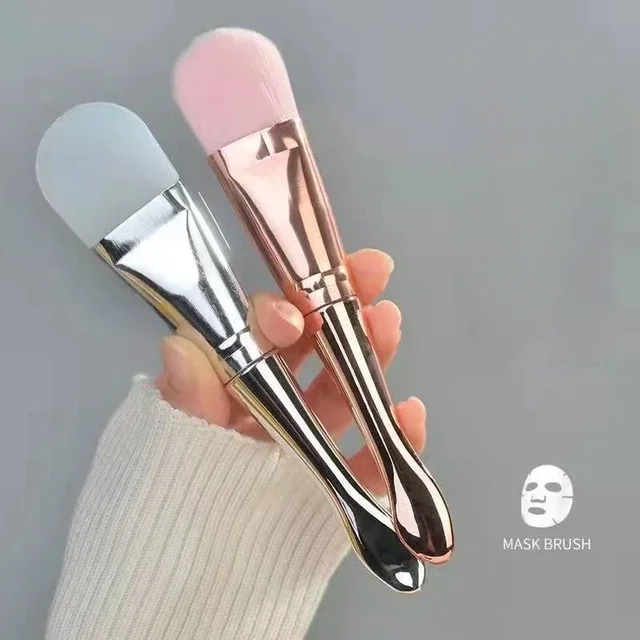 Brosse pour masque Facial, brosse en Gel de silice souple, nettoyage du visage, bol de Film