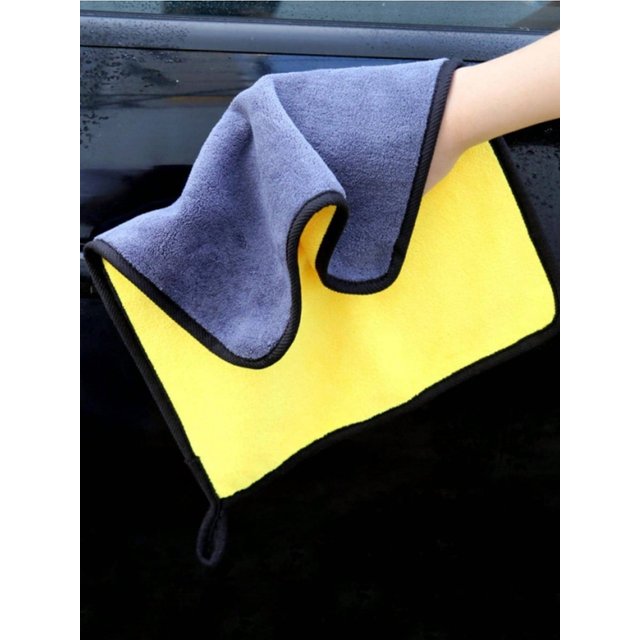 1/2/3/6/10pcs Microfiber Cleaning Towel Thicken Soft Drying Cloth Car Body Washing Towels Double Layer Clean Rags Car Accessorie