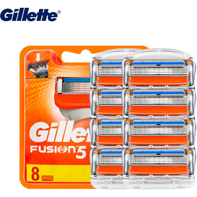 Gillette Fusion 5 Razor Blade 5 Layers Safety Manual Shaving Head Replacement Beard Shaver Refills Cassettes for Man Face Care