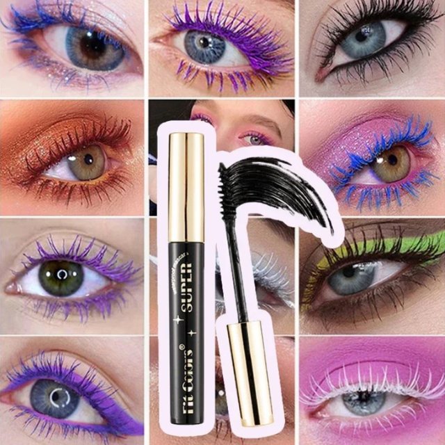 Mascara 14 couleurs durable épais Curling cils crème de teinture Mascara bleu imperméable 5D séchage