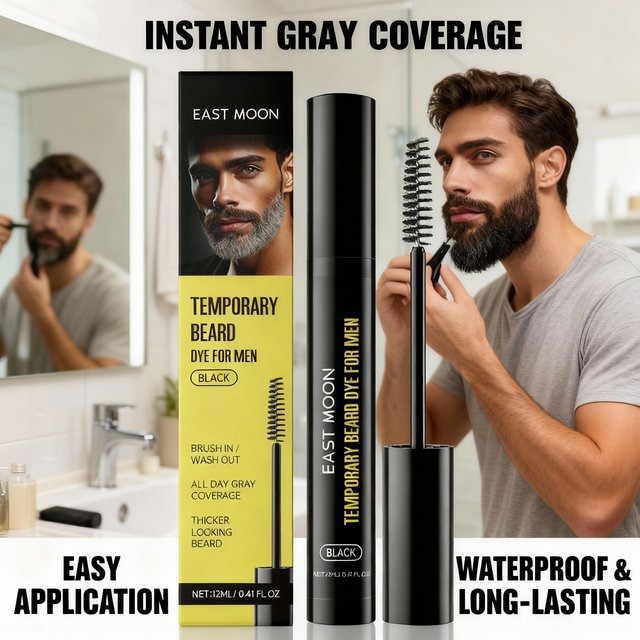 Crème colorante pour barbe et sourcils pour hommes, hydratante, nourrissante, couleur naturelle longue durée, gel colorant pour barbe et sourcils, sans décoloration