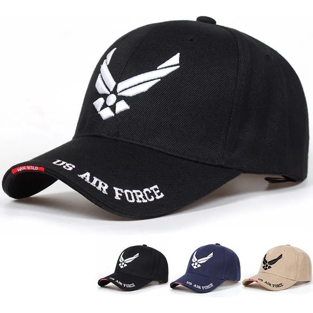 US Air Force V-Mark Embroidery Baseball Caps Spring and Autumn Outdoor Adjustable Casual Hats Sunscreen Hat Sports Hat
