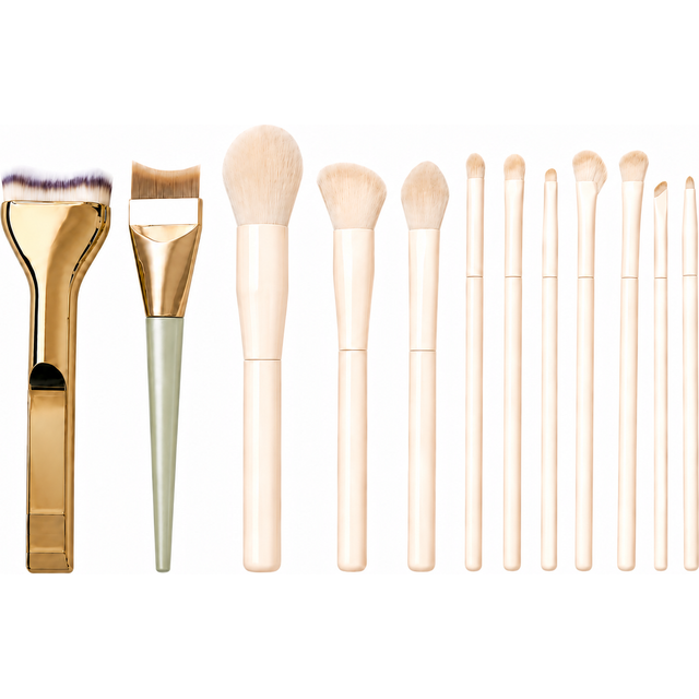 Professional 12PCS Makeup Brush Set with Foundation Brush, Powder Brush, Eyeshadow Brushes for Face & Eye Makeup