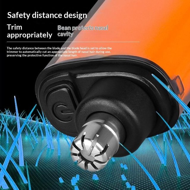 Men's Mini Electric Nose and Ear Hair Trimmer USB Rechargeable Lightweight Clippers Perfect for Grooming on the Go