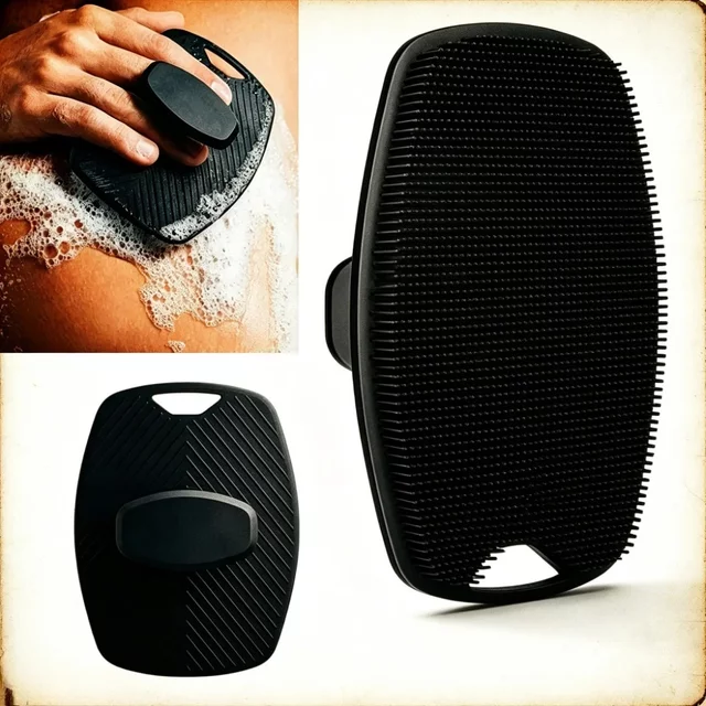Soft Silicone Body Scrub Brush, Gentle Exfoliating Cleansing Scrubber, Easy Clean Bath Shower Brush, Daily Skin Care Accessory