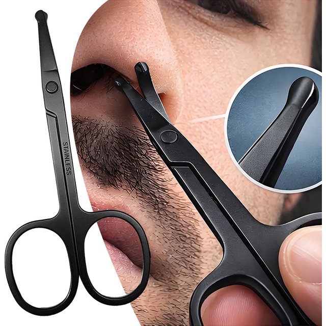 High-Quality Nose Hair Shears For Personal Care Facial Hair Removal And Ear Nose Eyebrow Trimming Stainless Steel Fine