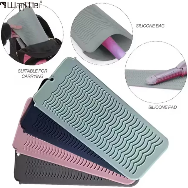 New 1PC Multifunctional Silicone Heat Resistant Pad Insulation Mat For Hair Straightener Heat Curling Stick Curler Flat Irons