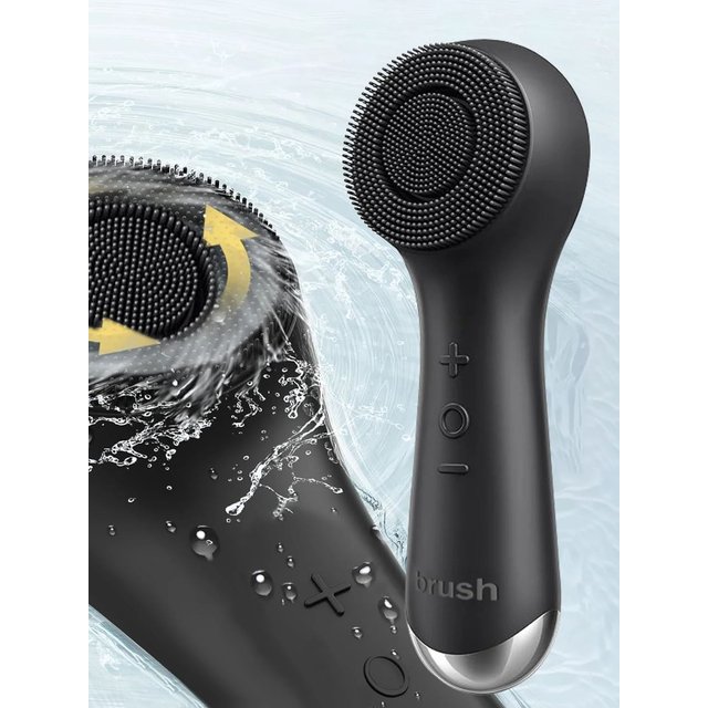 USB Charging Facial Brush, 360° Rotating Facial Cleaner, Silicone Facial Cleansing Brush, Facial Massager Vibration Massage