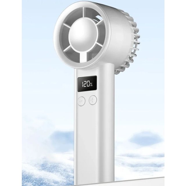 120 Wind Speeds Bladeless Portable Hand Fan USB Rechargeable Mini Handheld High-Speed Personal Fan for Eyelash Makeup