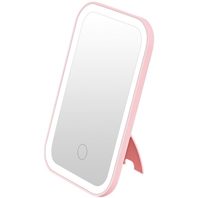 LED Touch Screen Makeup Mirror Folding Mirror Lighted Makeup Mirror 3 Colors Light Modes USB Rechargeable Cosmetic Mirror