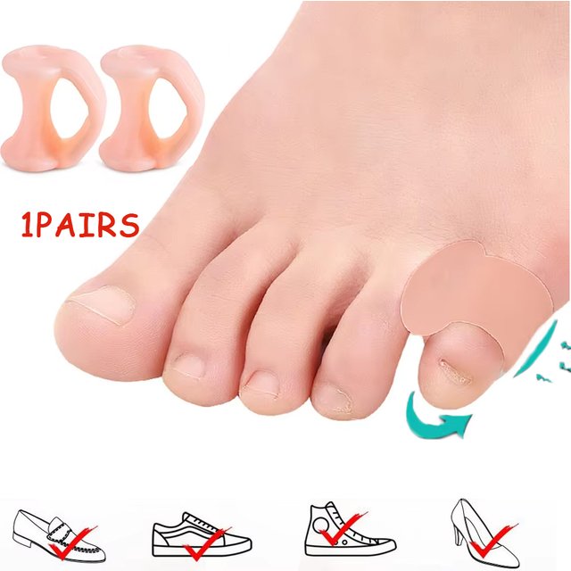 Toe Silicone Bunion Corrector Guard Foot Care Orthopedic Toe Separators Finger Toe Separator Correction Pad Foot Care Tool