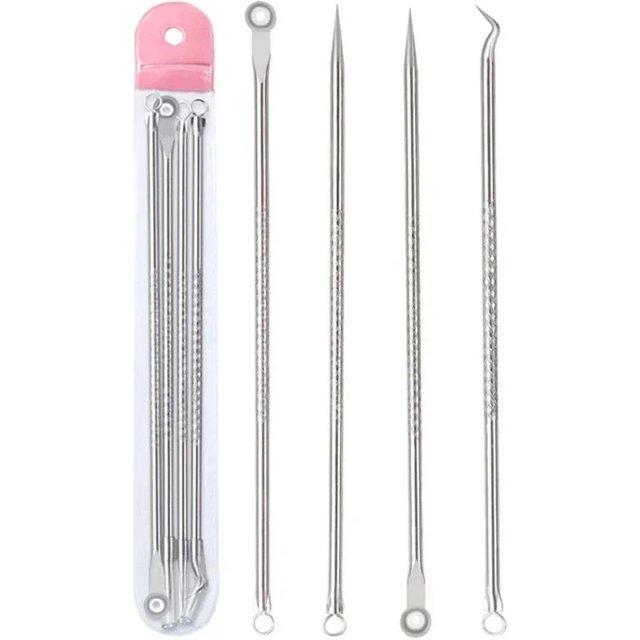 1/3set Blackhead Comedone Black Spot Pimple Blemish Remover Skin Care Women Beauty Acne Treatment Pore Cleanser Needle Hook