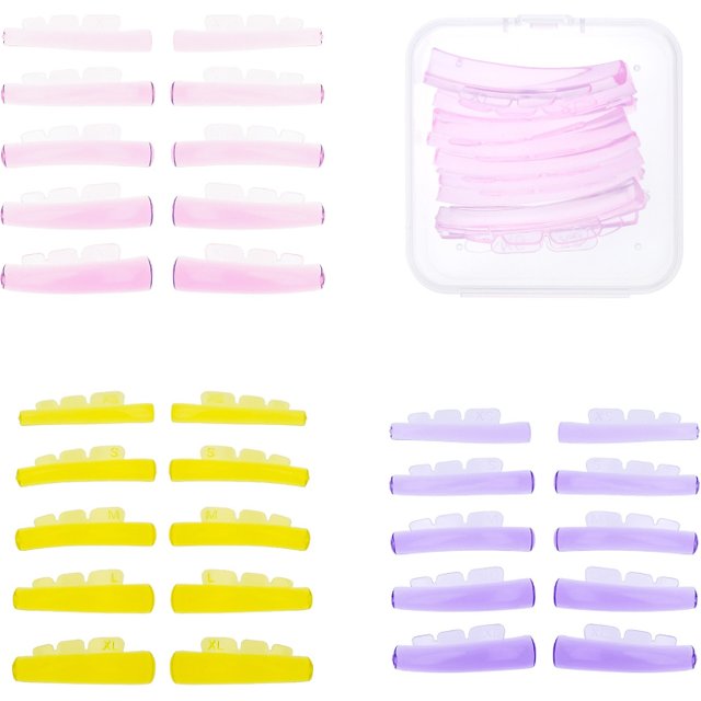 New 5 Pairs Crown Silicone Eyelash Perm Pads Sticky Lashes Rods Shield Lifting 3D Eyelash Curler Accessories Makeup Tools