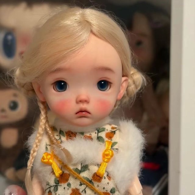 New BJD doll 1/6 makeup xiaocao head for sale single head landoudou cute girl boy high quality resin toy Just a head