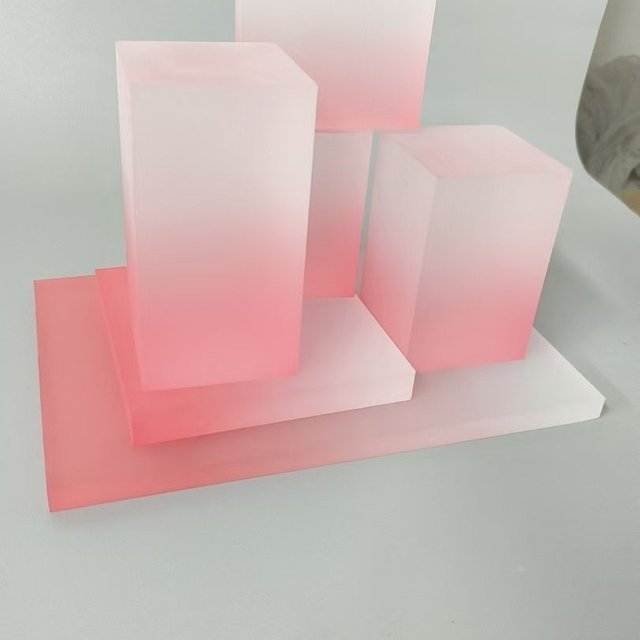Présentoir de Cube givré en acrylique coloré, support pour bijoux, parfum, accessoires de photographie, Base de décoration, présentoir pour jouets