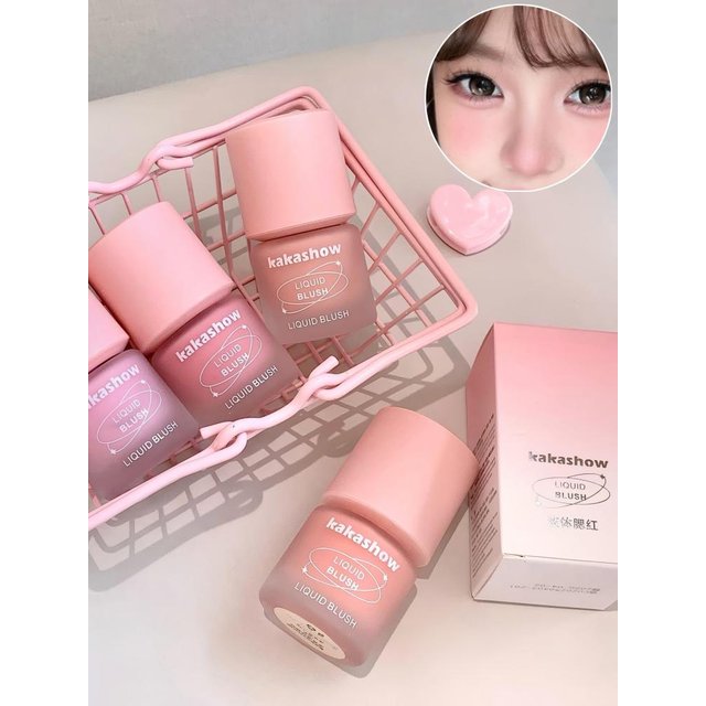 Vitality Six Colors Liquid Blush Moisturizing Watery Long-Lasting Makeup Easy to Smudge Cheek Rouge For Natural Flawless Look