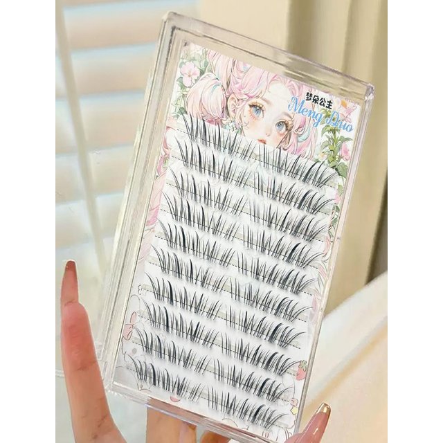 DIY False Eyelashes Transparent Band Dense Crisscross Lash extenstion Natural Looking Easy Application for Daily Party Makeup