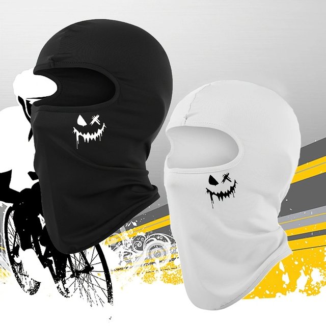 Cagoule de protection solaire multifonctionnelle, graffiti punk, masque facial complet pour l'équitation, la randonnée, la pêche et les sports de plein air, 1,2 pièces