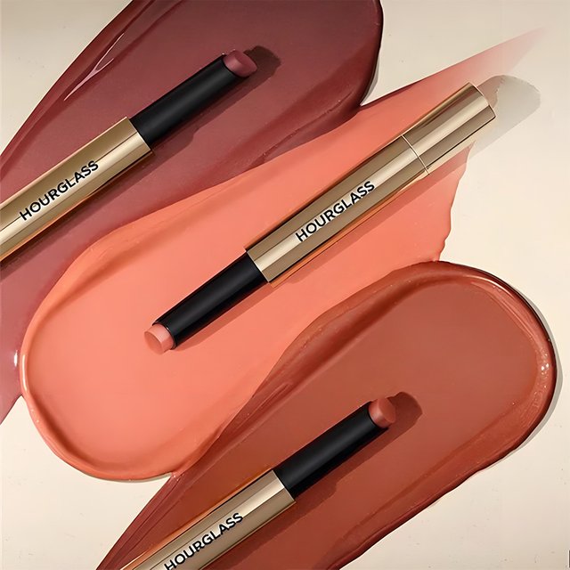 6 Colors Hourglass Lipstick Phantom Volumising Glossy Balm Cinnamon Milk Tea Brown Lip Gloss Nourishing Mirror Surface Makeup