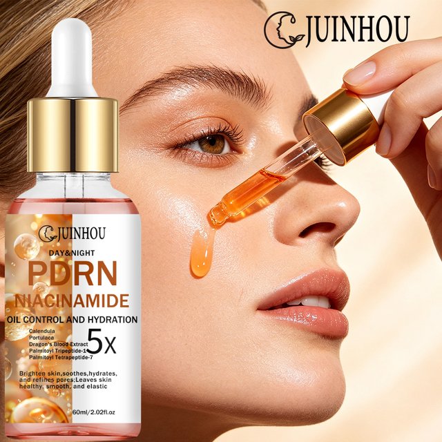 JUINHOU Facial Serum PDRN Niacinamide Glass Skin Booster Salmon DNA Essence For Dull Skin Hydrating Moisturizing Daily Skincare