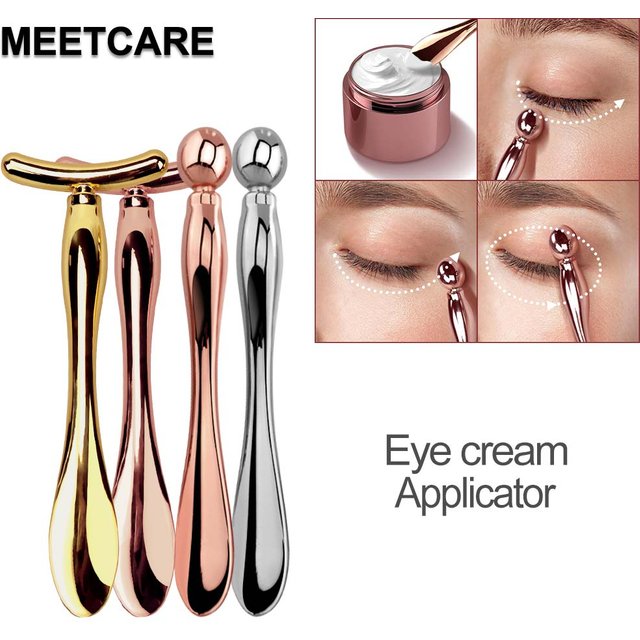 2in 1 Face Eye Massage Stick Eye Cream Applicator for Anti Wrinkle Dark Circles Facial Lifting Mixing Spatulas Scoop Mini Spoon