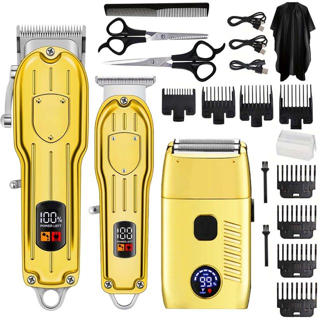 3 in 1 Professional Hair Clippers Electric Razor Shavers for men USB Rechargeable Clippers and Trimmers Beard Trimmer Barber Kit