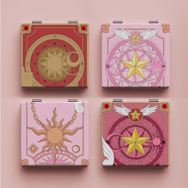 Cartoon Cardcaptor Sakura Anime Kawaii Cosplay Handheld Cosmetic Mirror Fashion Foldable Girls Cosmetic Mirror Gift Wholesale