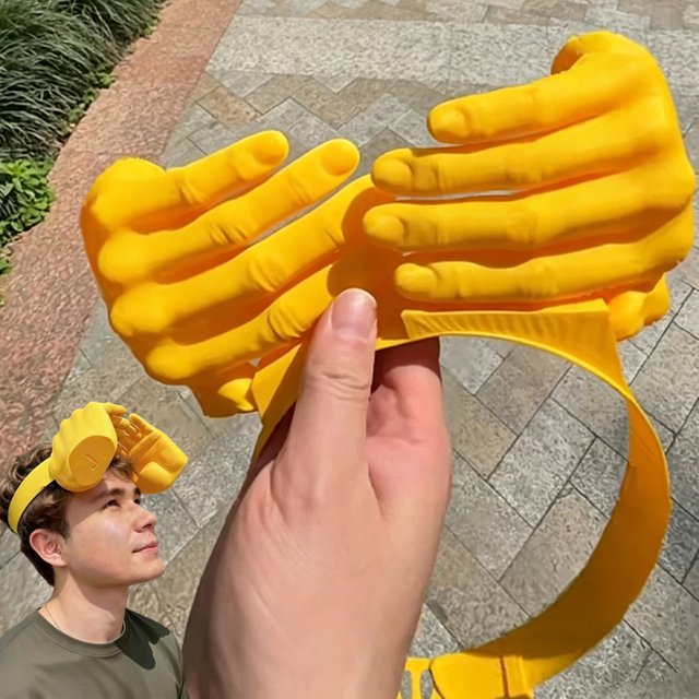 Palm Sunshade Hat 2026 New Summer Funny Palm Hairband Sunscreen and UV Protection Sunshade Hat Head Decoration