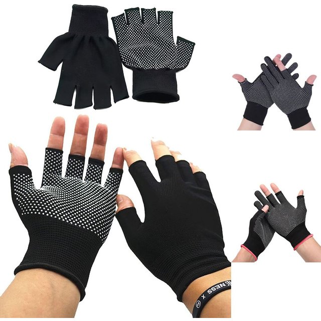 1 Pairs Bicycle Fingerless Gloves Lightweight Sunscreen Anti-Slip Riding Outdoor Workout Gloves Fitness Cycling Motorcycle