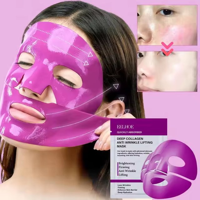 Masque Facial Anti-rides au collagène, Anti-âge, estompe les ridules, ferme, blanchiment de la peau, hydratant, Lifting, soins de la peau, cosmétiques coréens