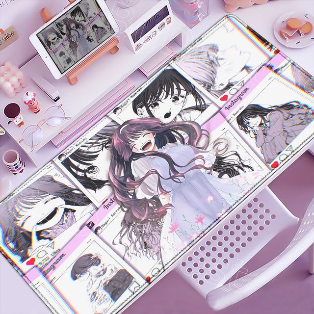 Nouveau Anime les fleurs parfumées fleurs avec dignité tapis de souris mignon Kawaii fille Kaoruko Waguri tapis de bureau HD impression Gamer clavier tapis