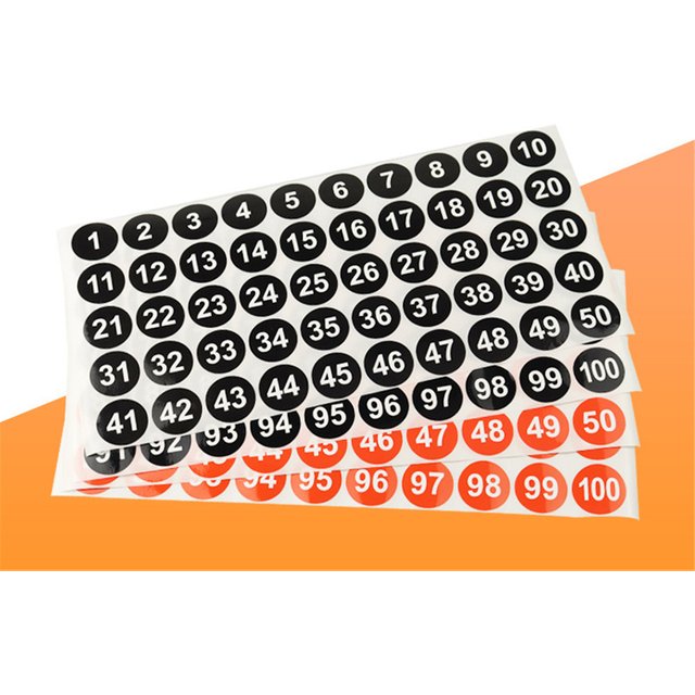 Number Stickers 1-50 Label Number Sticker For Diy Craft Nail Polish Glue Bottle Scrapbooking Diary Stationery Digital Sticker