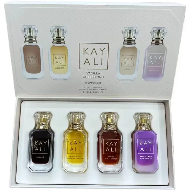 KAYALI 4*10ml Unisex Eau de parfum Miniature Set Long Lasting Floral Fruity Musk Royale Travel Perfume Collection Sucre Vanille