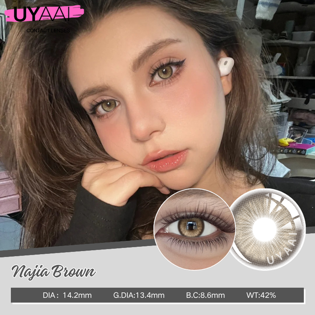 UYAAI 1 Pair Eye Color Lenses Cosmetics Colored Pupils for Eyes Colored Lenses Purple Lenses Free Shipping Lenses for Woman