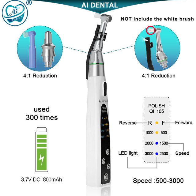 AI-PA-F4/P4 Dentaire Électrique Oral Care Prophy Pièce À Main 4:1 Réduction Endomoteur avec perfecfor Dents Polisseuse Blanchiment