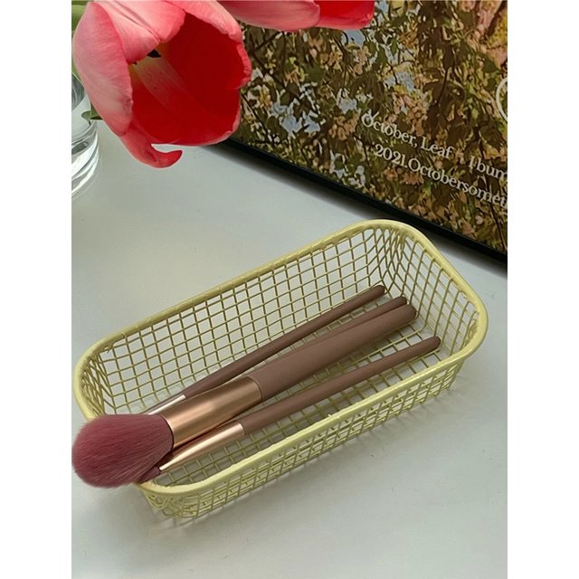 Desktop Storage Basket INS Metal Sundries Organizer Basket Photocard Case Office Stationery Home Supplies Make Up Sorting Holder